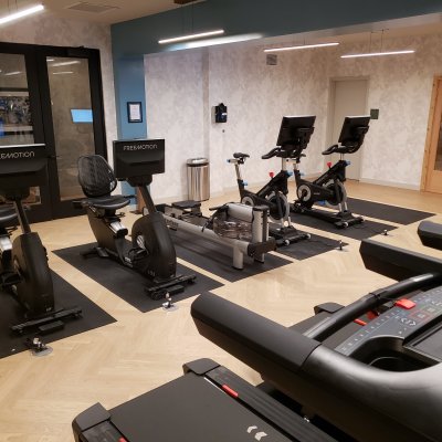 View of different exercise machines
